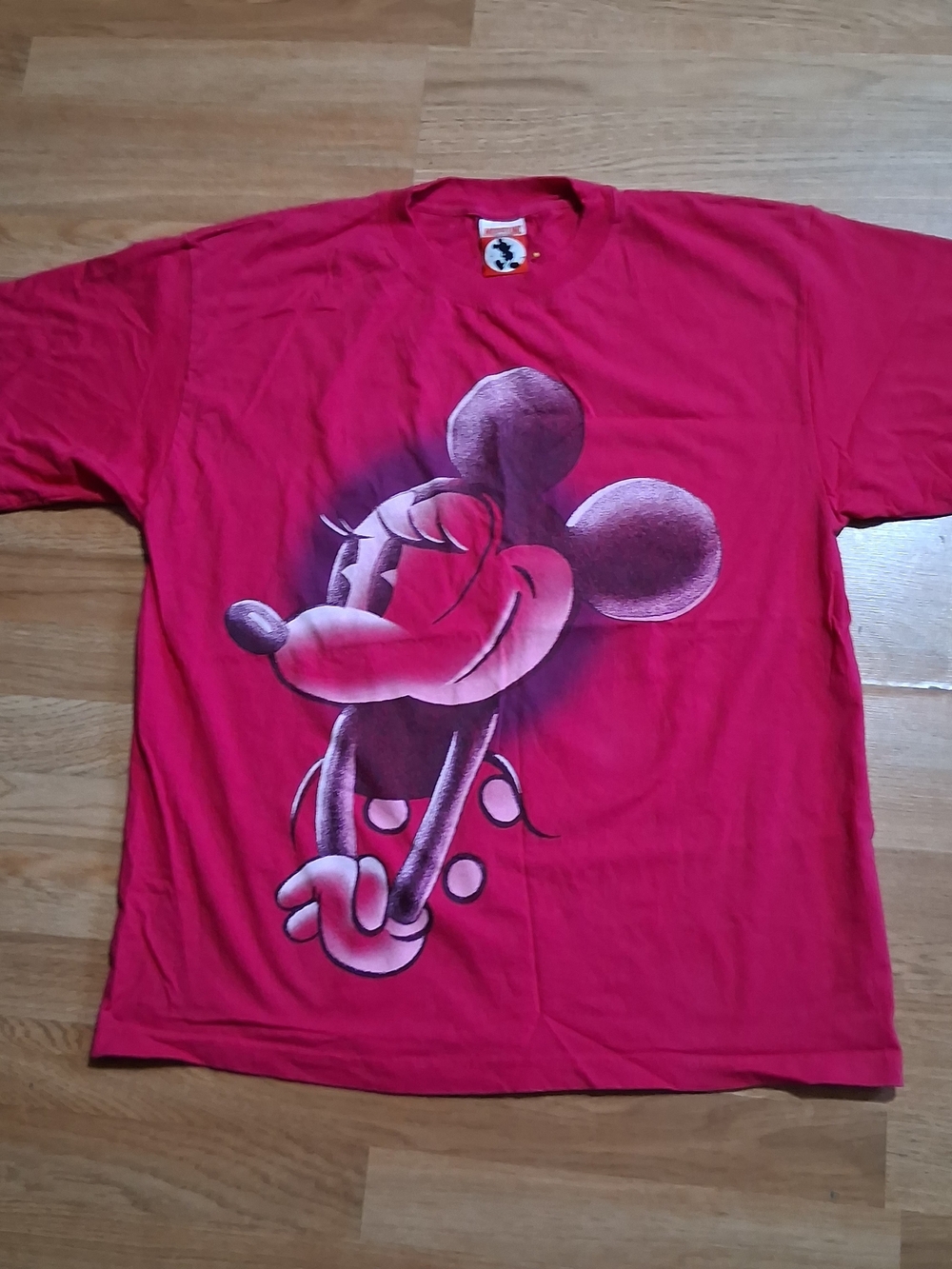 Disney Red Short Sleeve Mickey Mouse Graphic Tee